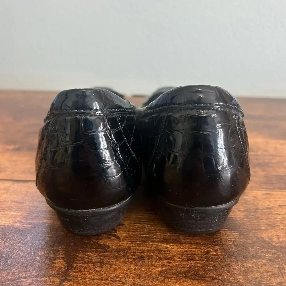 Clarks Everyday Black Loafers Shoe Keesha Luca Slip On Patent Leather 8.5 Narrow - Picture 7 of 9